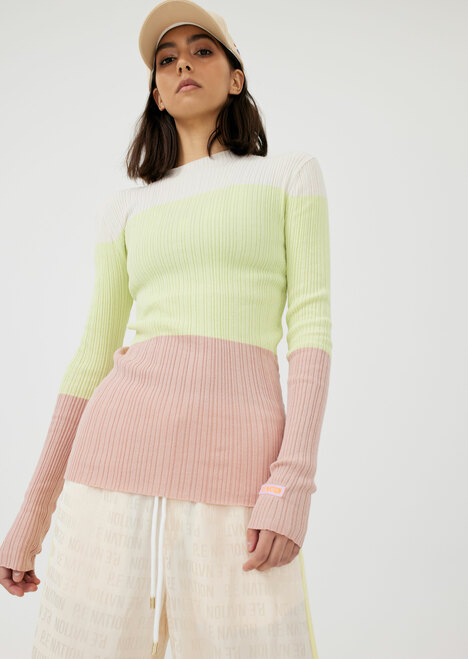 Energy LS Knit Top in Ivory