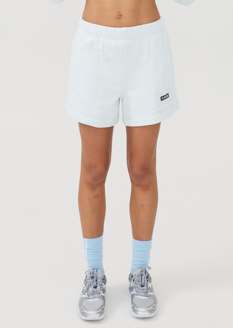 Stadium Short in Cool Aqua