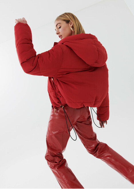 Goalside Puffer Jacket in Chilli