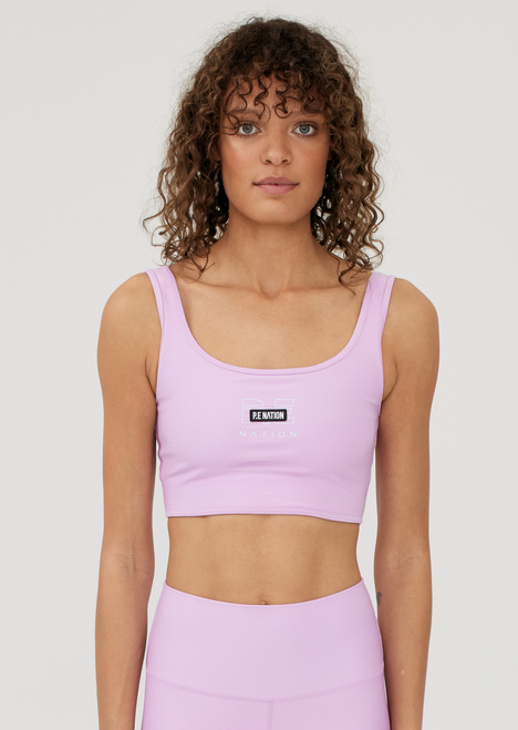 Grand Stand Sports Bra in Soft Purple