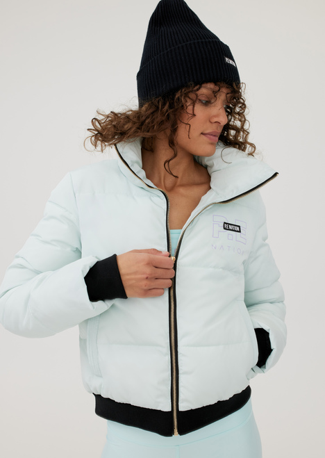 Ramp Run Puffer Jacket in Cool Aqua
