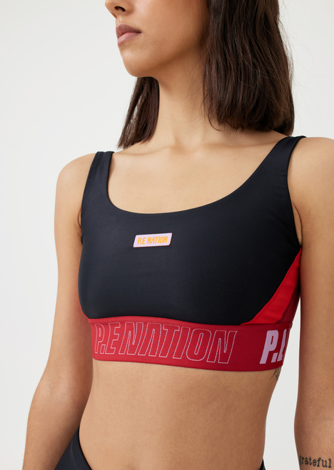 Courtside Sports Bra in Black