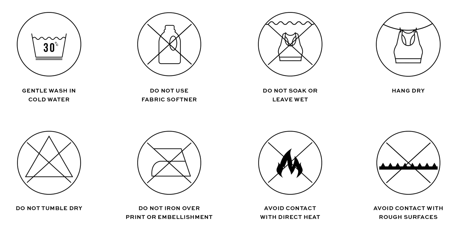 P.E Nation Garment Care Guide