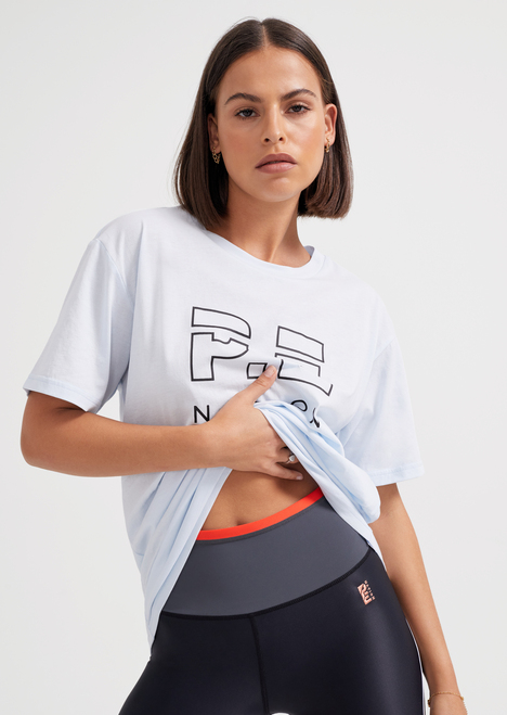 Heads Up Tee in Blue Pale